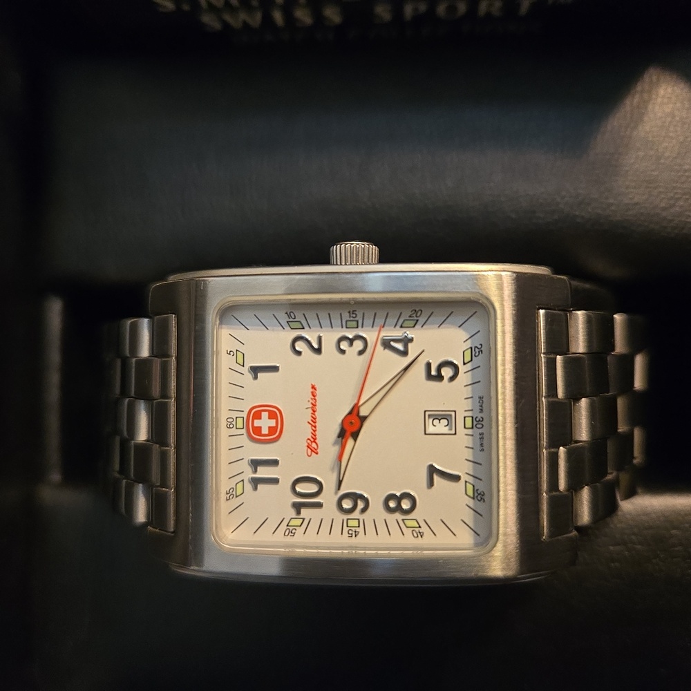 Wenger Swiss Made SWISS ARMY WATCH featuring BUDWEISER, Men's